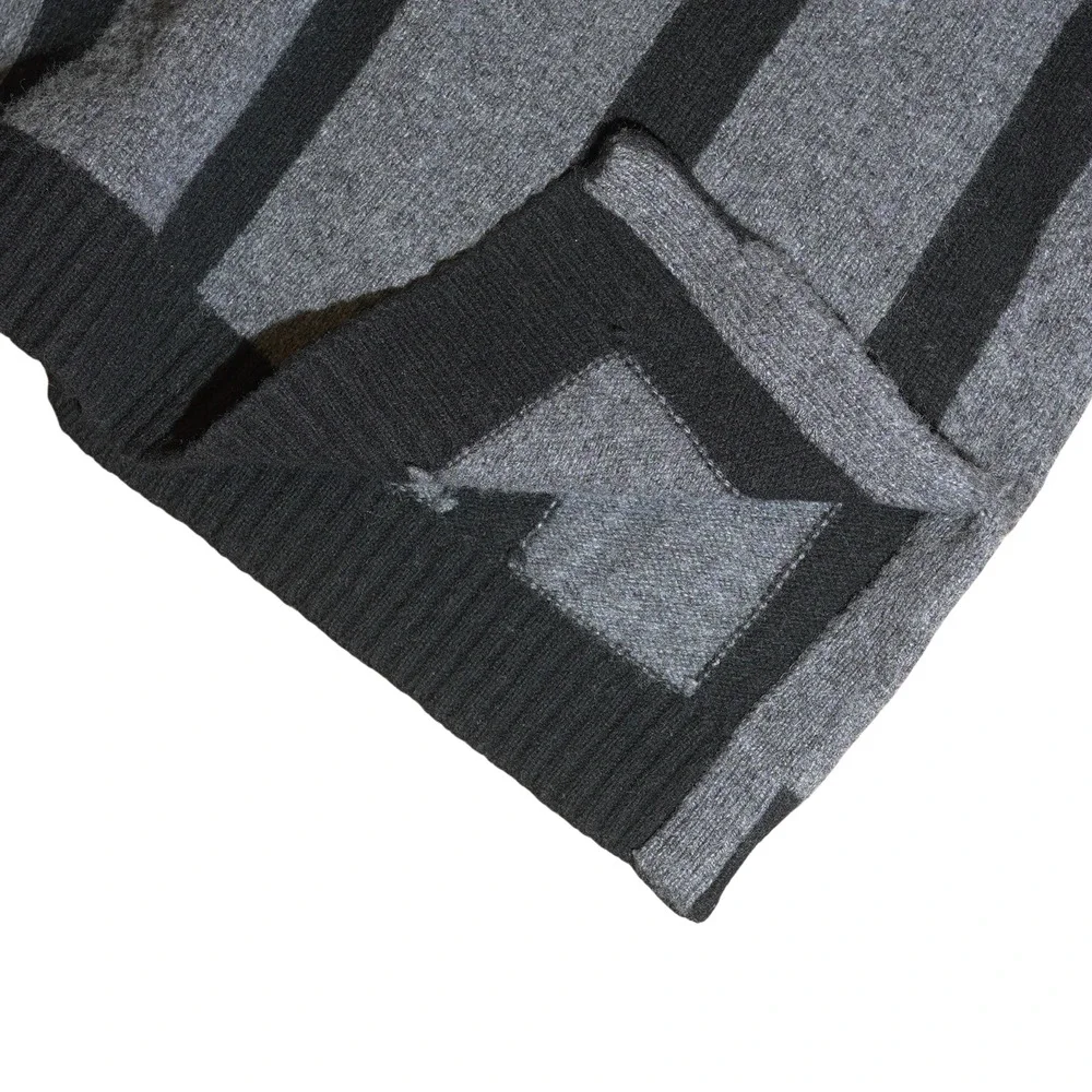 BCBGMAXAZRIA Women's Sweater Sz M (Fits L & XL) Striped Mock-Neck Lagenlook GUC - Picture 10 of 14